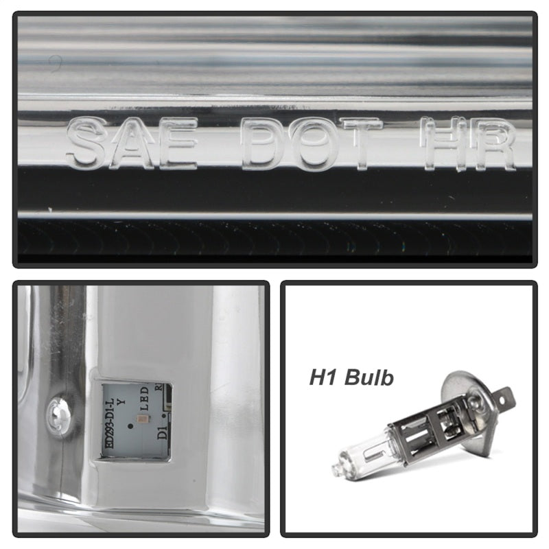 Spyder Platinum Series LED Tail Lights for Ford F-250 F-350 Super Duty 2005-2007 - Chrome Finish