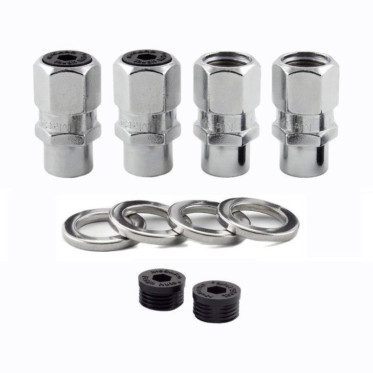 McGard Chrome Drag Racing Short Shank Lug Nut Set (M12 x 1.5) - 4 Pack