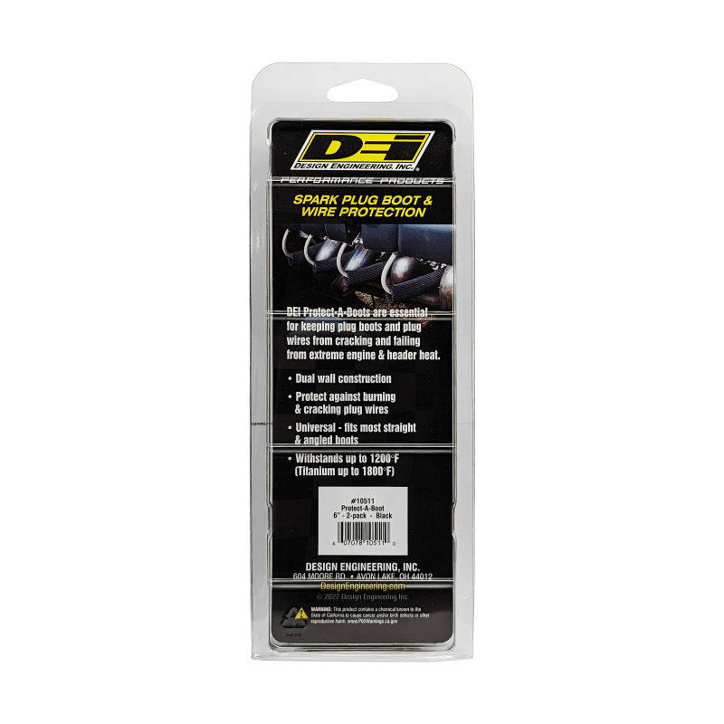 DEI Protect-A-Boot 6-Inch Spark Plug Boot and Wire Protection - 2 Pack