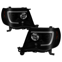 Load image into Gallery viewer, Spyder 05-11 Toyota Tacoma Version 2 Projector Headlights with Light Bar DRL - Black Smoke Smoke