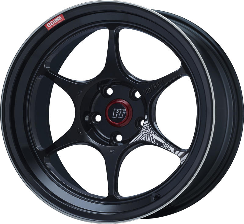 Enkei PF06 18x9.5 Black Machined Wheel - 5x114.3 Bolt Pattern, 40mm Offset, 75mm Bore