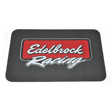 Load image into Gallery viewer, Edelbrock #2324 Racing Fender Cover - PVC Foam Mat with Printed Edelbrock Logo