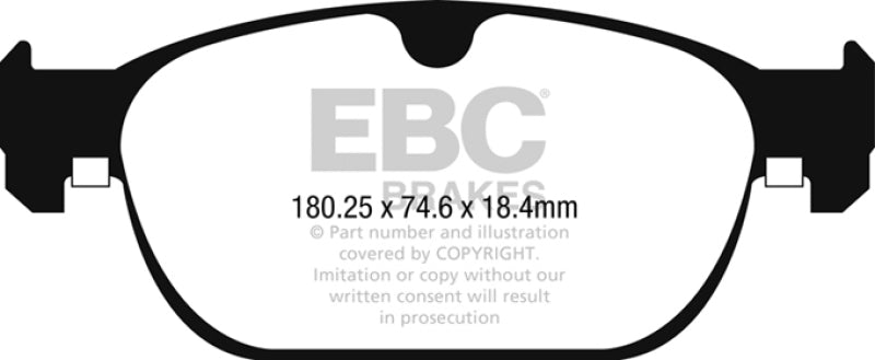 EBC Redstuff Ceramic Low Dust Brake Pads for Volvo XC90 and S90 * Part Number ebcDP32260C