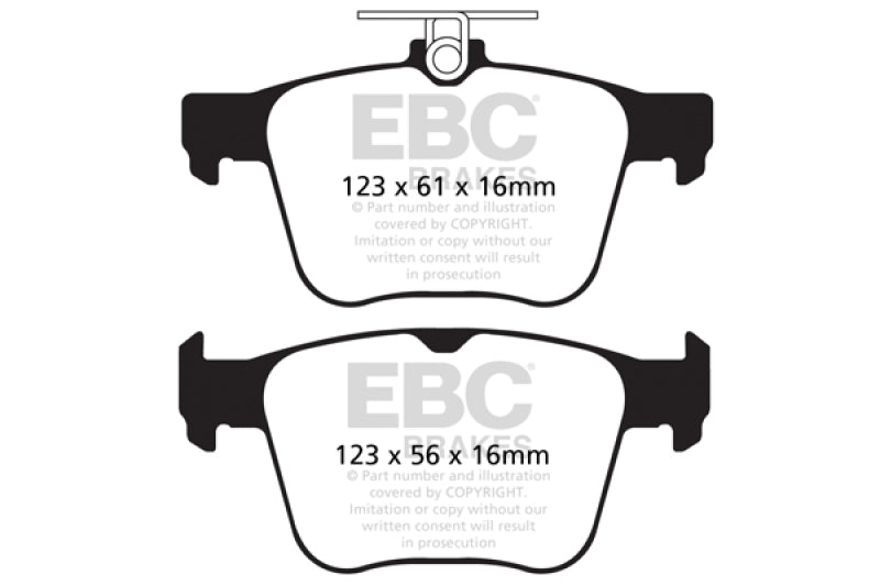 EBC Redstuff Ceramic Low Dust Brake Pads for Audi S3 (2015-2019) - Part Number D1761