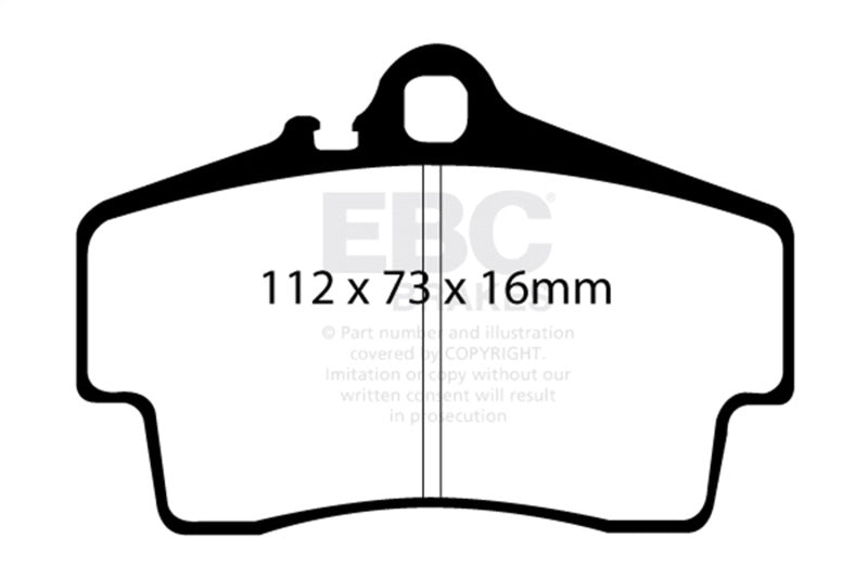 EBC Bluestuff NDX Rear Brake Pads DP51208NDX for 1998-2005 Porsche 911 (996) and Boxster