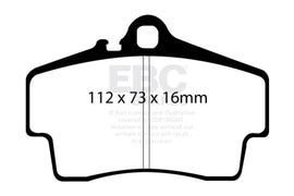 EBC Bluestuff NDX Rear Brake Pads DP51208NDX for 1998-2005 Porsche 911 (996) and Boxster