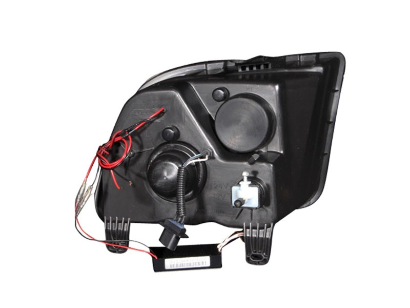 ANZO 2005-2009 Ford Mustang Projector Headlights with Halo, Black Housing and Clear Lens – Pair