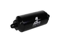 Load image into Gallery viewer, Aeromotive In-Line Filter with 10 Micron Fabric Element, AN-06 Male, Bright Dip Black Finish