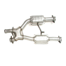 Load image into Gallery viewer, BBK 96-04 Mustang 4.6 GT / Cobra Short Mid X Pipe with Catalytic Converters - 2.5 inch for Long Tube Headers