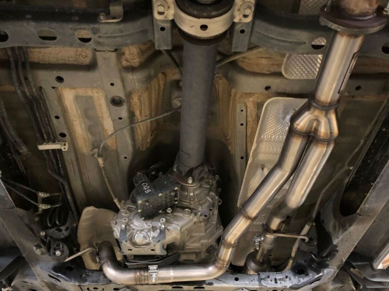 aFe Power Twisted Steel Y-Pipe with Catalytic Converters for 2016-2017 Toyota Tacoma V6 3.5L 4WD