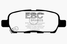 Load image into Gallery viewer, EBC Greenstuff 2000 Series Sport Rear Brake Pads for Nissan Maxima and Juke - Part No. EBCDP21955