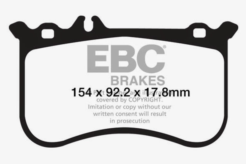 EBC Yellowstuff Front Brake Pads for Mercedes-Benz CL550 and S550 * Part Number ebcDP42138R