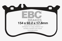 Load image into Gallery viewer, EBC Yellowstuff Front Brake Pads for Mercedes-Benz CL550 and S550 * Part Number ebcDP42138R
