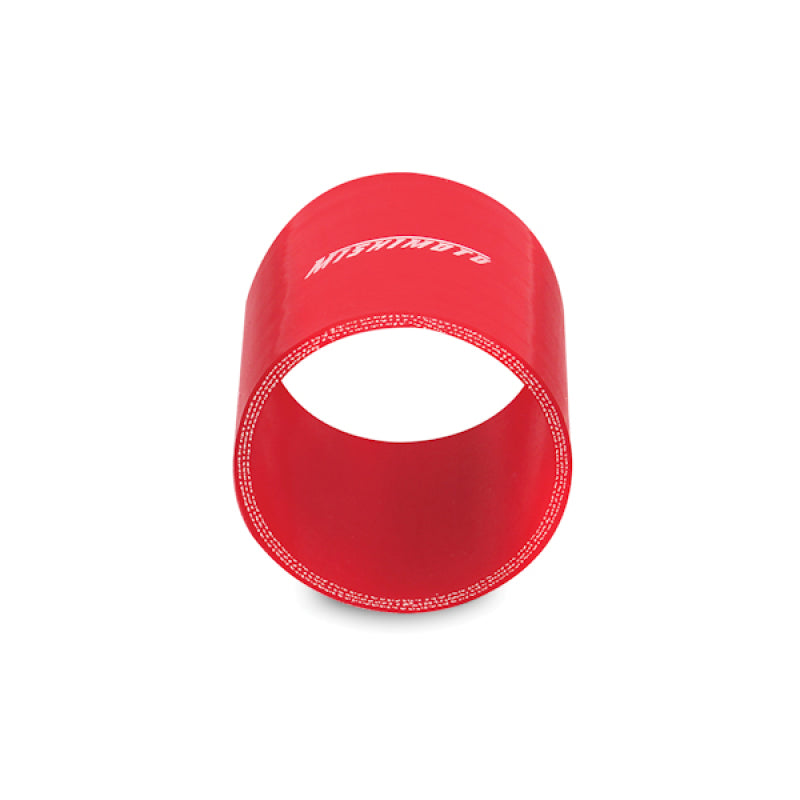 Mishimoto 2.5 Inch Straight Silicone Coupler - Universal Fit, High-Heat Resistance, Red