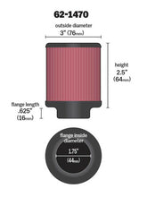 Load image into Gallery viewer, K&amp;N Engineering 62-1470 Crankcase Vent Filter with Rubber Top and Flange for Classic and Racing Applications