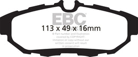 EBC Redstuff Ceramic Low Dust Rear Brake Pads for Ford Mustang 2010-2013