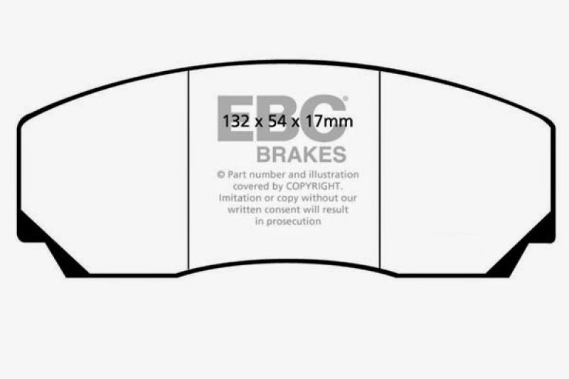 EBC Yellowstuff Front Brake Pads for Ford Fiesta, Lotus Esprit, and More * Part Number EBC DP4002R