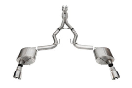 CORSA Performance 2024 Ford Mustang GT Xtreme Cat-Back Exhaust System with 3.0-Inch Dual Exit and 4.5-Inch Pro Series Tips