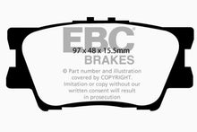 Load image into Gallery viewer, EBC Ultimax OEM Replacement Brake Pads for Toyota RAV4 2007-2012, Part No. EBC UD1212