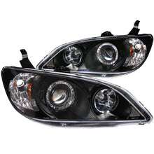 Load image into Gallery viewer, ANZO 2004-2005 Honda Civic Projector Headlights with Halo and Black Housing