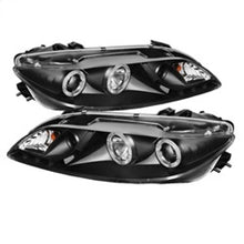 Load image into Gallery viewer, Spyder Mazda 6 2003-2005 Halo DRL LED Projector Headlights with Fog Lights - Black (Part Number: PRO-YD-M603-FOG-DRL-BK)