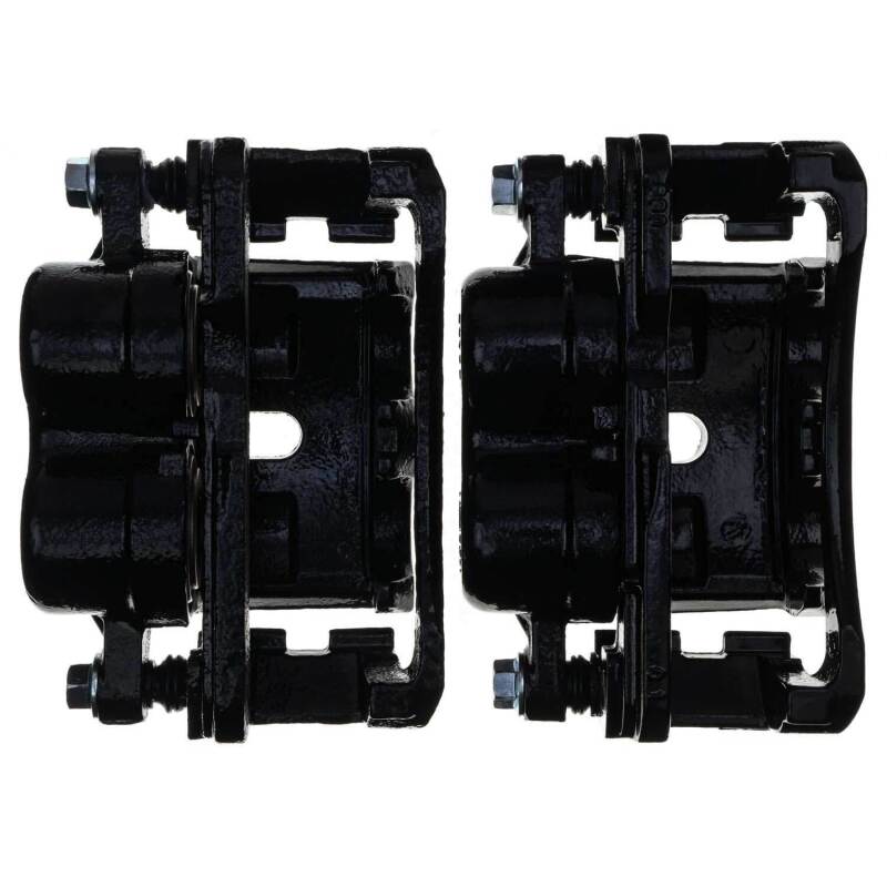 PowerStop PSB S4728BLK Powder Coated Brake Calipers for GMC Yukon, Chevrolet Suburban, Avalanche (Pair with Bracket)