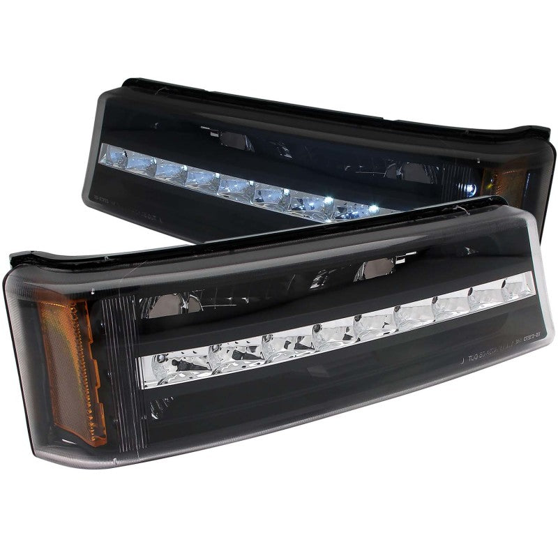 ANZO Chevrolet Silverado 1500 Parking Light Assembly with Clear Lens and Black Housing