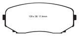 EBC Redstuff Ceramic Low Dust Front Brake Pads for Ford Edge 2007-2010