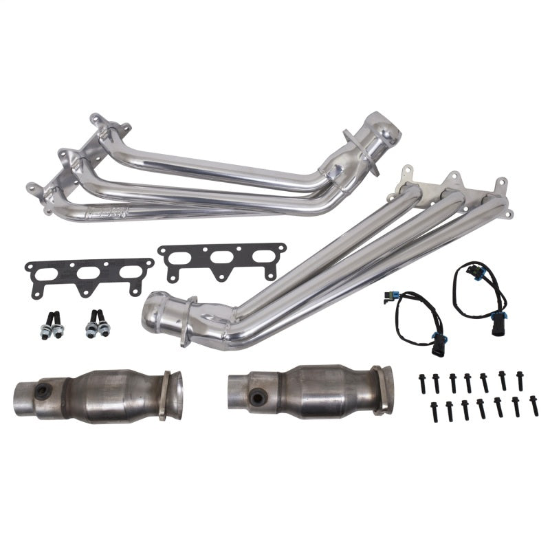 BBK 10-11 Camaro V6 Long Tube Exhaust Headers with Catalytic Converters – 1 5/8 inch Silver Ceramic Finish