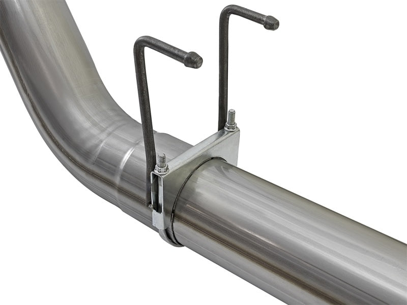 aFe Large Bore-HD 5-inch DPF Back Exhaust System for 2017 Ford Diesel Trucks with Black Tip * Part Number afe49-43090-B