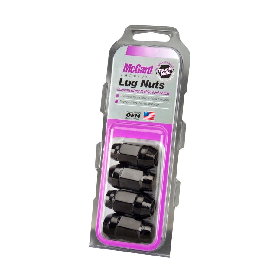 McGard Black Bulge Cone Seat Lug Nut Set M12 x 1.5 - 4 Pack