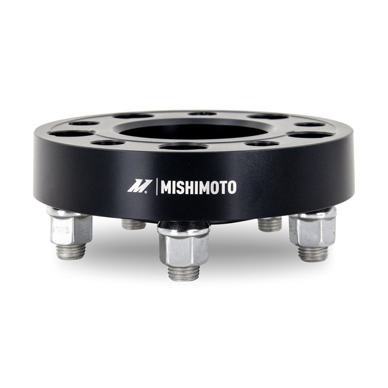 Mishimoto MMWS-004-250BK Hub-Centric Wheel Spacers, 5x114.3, 67.1mm Bore, 1-Inch Thickness, M12x1.5, Black