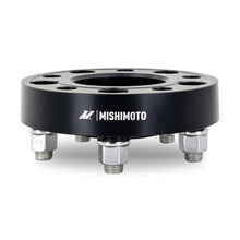 Load image into Gallery viewer, Mishimoto MMWS-004-250BK Hub-Centric Wheel Spacers, 5x114.3, 67.1mm Bore, 1-Inch Thickness, M12x1.5, Black