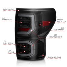 Load image into Gallery viewer, ANZO 2007-2013 Toyota Tundra LED Tail Light Assembly with Smoke Lens and Black Housing
