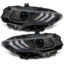 Load image into Gallery viewer, Oracle Lighting 18-23 Ford Mustang Black Series Dynamic ColorSHIFT LED Headlights with Sequential Turn Signal