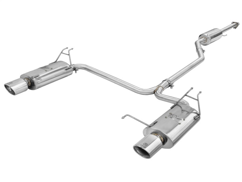 aFe Takeda 2.25-inch to 2-inch Stainless Steel Cat-Back Exhaust System with Polished Tips for Honda Accord 2008-2012 V6 3.5L