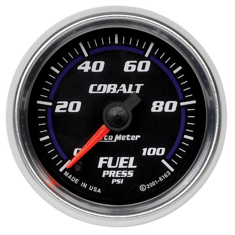 AutoMeter Cobalt 52mm 100 PSI Electronic Fuel Pressure Gauge with Digital Stepper Motor