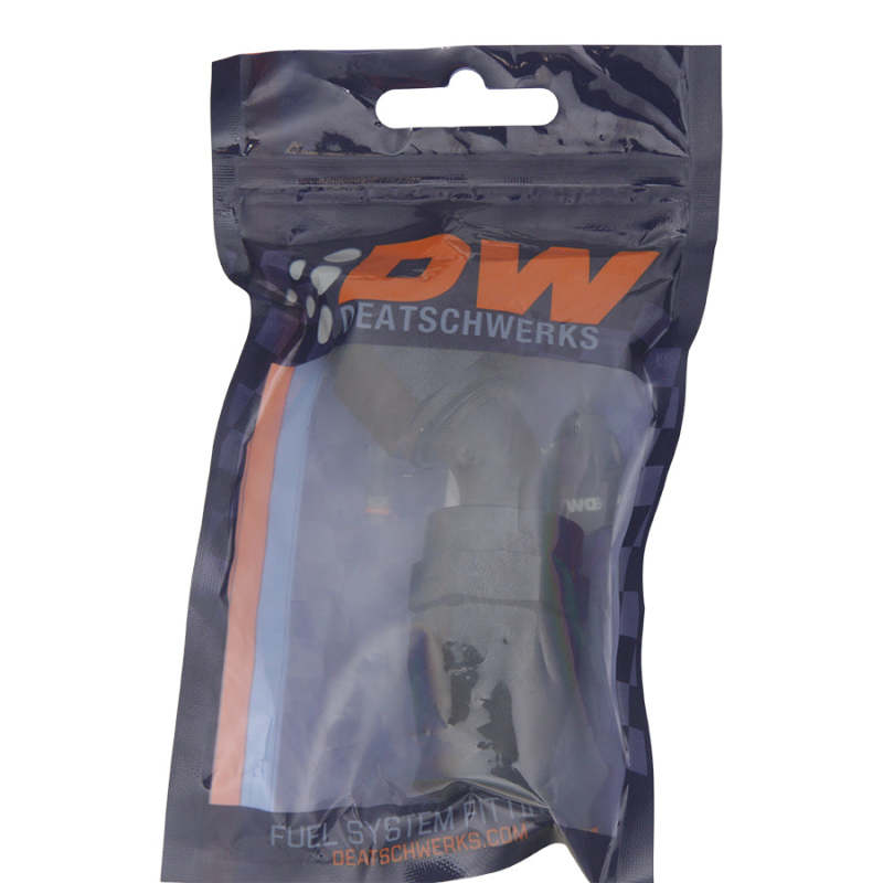 DeatschWerks 10AN Female Swivel 45-Degree Hose End PTFE with Olive Insert - Anodized Matte Black Part dwk6-02-0859-B