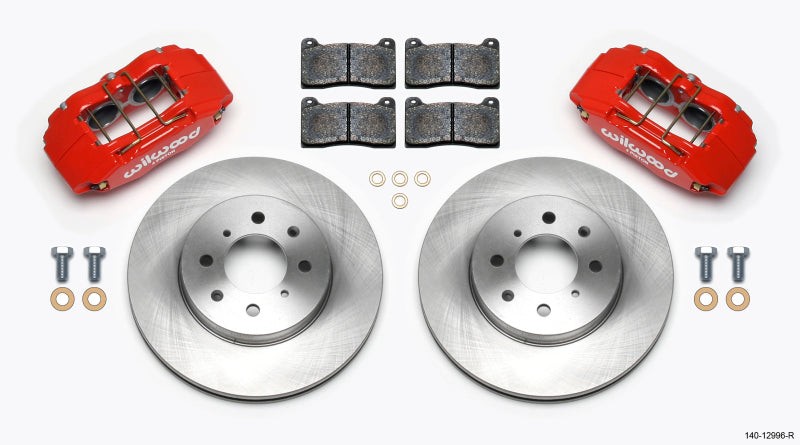 Wilwood DPHA Front Caliper & Rotor Kit for Honda and Acura * Red High-Performance Brake Calipers with 262mm OE Rotor Compatibility