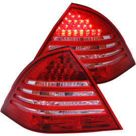 ANZO Mercedes-Benz C-Class W203 Tail Light Assembly Red/Smoke Pair Part ANZ221151