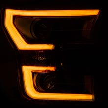 Load image into Gallery viewer, ANZO 2015-2017 Ford F-150 Projector Headlights with Plank Style Switchback in Black and Amber