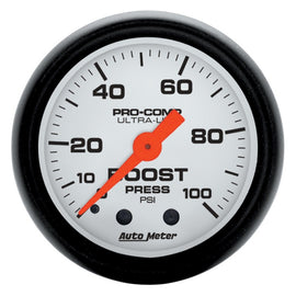 AutoMeter Phantom 2 1/16 inch 100 psi Mechanical Boost Gauge for Accurate Engine Monitoring