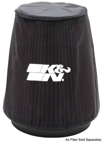 K&N Engineering Part KN22-8038DK Universal P Dry Charger Round Tapered Air Filter Wrap in Black
