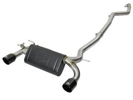 aFe MACH Force-Xp Stainless Steel Cat-Back Exhaust System with Black Tips for BMW 340i / 440i (F30/F32) 2016-2018