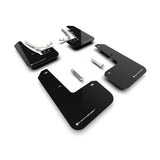 Rally Armor 22-25 VW MK8 Golf GTI and Golf R Black UR Mud Flaps with White Logo