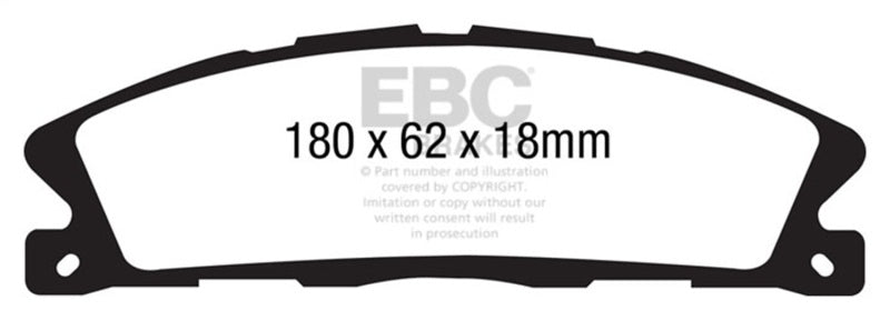 EBC DP41886R Yellowstuff Front Brake Pads for 2013-2015 Ford Explorer and Ford Flex