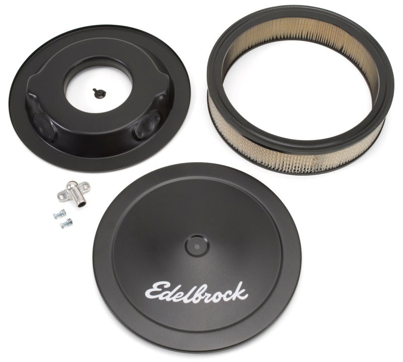Edelbrock Part #1223 Triple Chrome Round Air Cleaner for 5-1/8" Carburetors