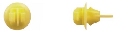 Yellow Nylon Moulding Clips 9mm Hole Size 17mm Stem Length