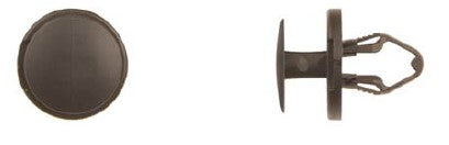 Black Nylon Push Type Ret 8.5mm Hole 19mm Fl 14mm Stem