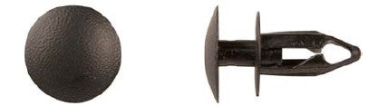 Black Nylon Push Type Ret 9mm Hole 20mm Head 21mm Stem